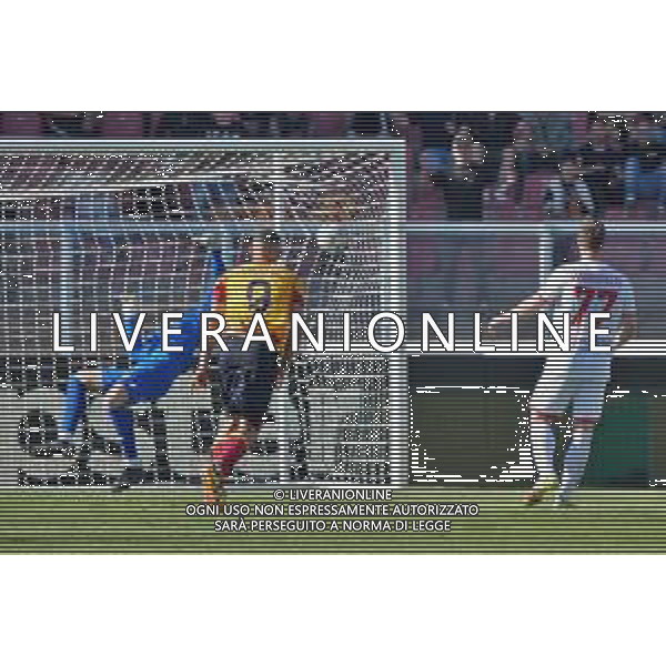 TVEM Nikola Krstovic of US Lecce scores a goal of 1-0 during the Italian soccer Serie A match US Lecce vs Monza on April 27, 2024 at Via del Mare Stadium in Lecce, Italy. Photo Emmanuele Mastrodonato/agenzia Liverani/ AGENZIA ALDO LIVERANI SAS