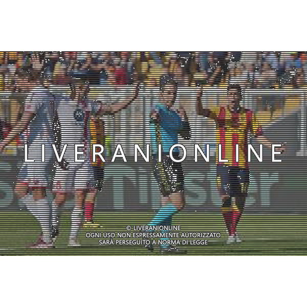 TVEM the referee Alberto Santoro of Messina during the Italian soccer Serie A match US Lecce vs Monza on April 27, 2024 at Via del Mare Stadium in Lecce, Italy. Photo Emmanuele Mastrodonato/agenzia Liverani/ AGENZIA ALDO LIVERANI SAS