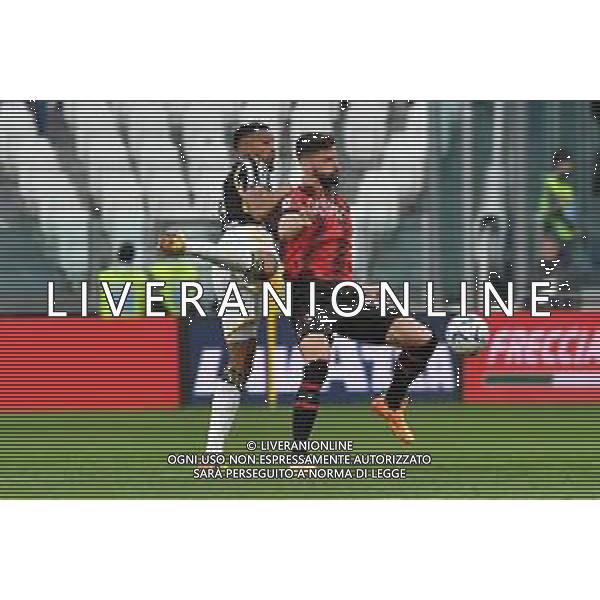 Torino 27.04.2024 Allianz Stadium @Alessandro Falzone/Ag. Aldo Liverani sas Juventus vs Milan Campionato Calcio Serie A TIM 2023/2024 34a giornata Nella foto: GIROUD-BREMER ©Falzone / AGENZIA ALDO LIVERANI SAS
