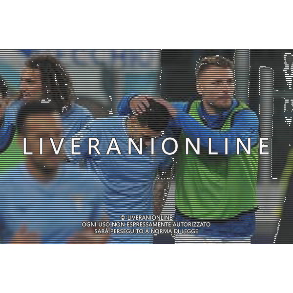 Lazio vs Hellas Verona - Campionato Serie A TIM - 34 giornata - Stadio Olimpico - Roma 27-04-2024 nella foto Esultanza Lazio dopo gol Zaccagni con ciro Immobile ©Federico Gaetano / AGENZIA ALDO LIVERANI SAS