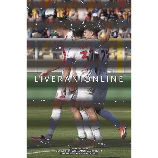 TVEM Matteo Pessina of AC Monza celebrates after scoring a goal during the Italian soccer Serie A match US Lecce vs Monza on April 27, 2024 at Via del Mare Stadium in Lecce, Italy. Photo Emmanuele Mastrodonato/agenzia Liverani