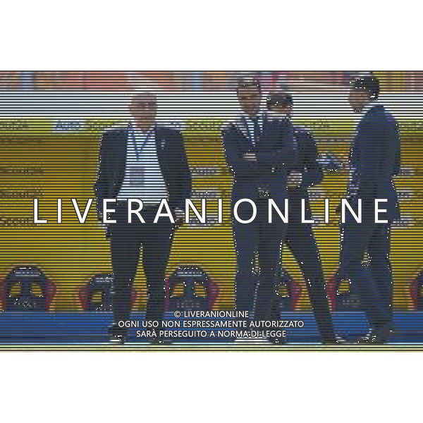 TVEM Adriano Galliani Ceo of Monza and coach Raffaele Palladino of AC Monza during the Italian soccer Serie A match US Lecce vs Monza on April 27, 2024 at Via del Mare Stadium in Lecce, Italy. Photo Emmanuele Mastrodonato/agenzia Liverani / AGENZIA ALDO LIVERANI SAS