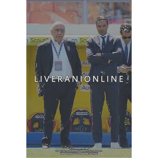 TVEM Adriano Galliani Ceo of Monza and coach Raffaele Palladino of AC Monza during the Italian soccer Serie A match US Lecce vs Monza on April 27, 2024 at Via del Mare Stadium in Lecce, Italy. Photo Emmanuele Mastrodonato/agenzia Liverani / AGENZIA ALDO LIVERANI SAS