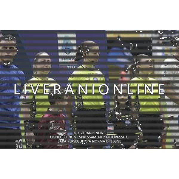 Maria Sole Ferrieri Caputi, arbitro del match, affiancata dalle assistenti Francesca Di Monte e Tiziana Trasciatti -INTER vs TORINO 34a Giornata Campionato calcio Serie A Tim 28.04.2024 ©PAOLO GIAMPIETRI / AGENZIA ALDO LIVERANI SAS