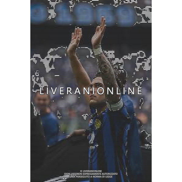 Lautaro Martinez - Festeggiamenti dei giocatori della squadra Inter che celebrano la vittoria del 20mo Scudetto a fine gara, INTER vs TORINO 34a Giornata Campionato calcio Serie A Tim, Stadio Meazza San Siro Milano 28-04-2024, ©foto Tiziano Ballabio/Agenzia Aldo Liverani sas / AGENZIA ALDO LIVERANI SAS / AGENZIA ALDO LIVERANI SAS