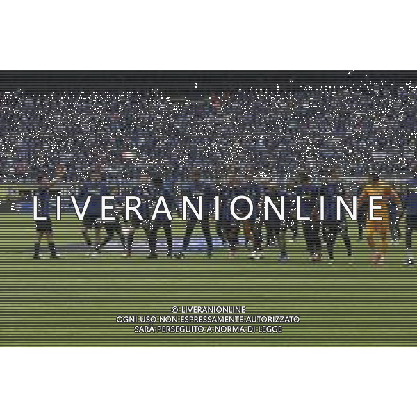 FESTEGGIAMENTI INTER A FINE GARA PER LA VITTORIA DEL 20mo SCUDETTO, STADIO MEAZZA SAN SIRO MILANO -INTER vs TORINO 34a Giornata Campionato calcio Serie A Tim 28.04.2024 ©PAOLO GIAMPIETRI / AGENZIA ALDO LIVERANI SAS