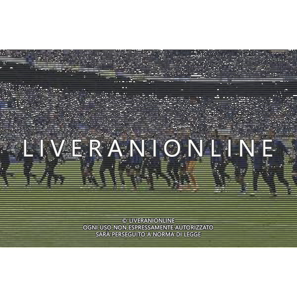 FESTEGGIAMENTI INTER A FINE GARA PER LA VITTORIA DEL 20mo SCUDETTO, STADIO MEAZZA SAN SIRO MILANO -INTER vs TORINO 34a Giornata Campionato calcio Serie A Tim 28.04.2024 ©PAOLO GIAMPIETRI / AGENZIA ALDO LIVERANI SAS