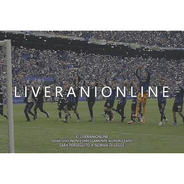 FESTEGGIAMENTI INTER A FINE GARA PER LA VITTORIA DEL 20mo SCUDETTO, STADIO MEAZZA SAN SIRO MILANO -INTER vs TORINO 34a Giornata Campionato calcio Serie A Tim 28.04.2024 ©PAOLO GIAMPIETRI / AGENZIA ALDO LIVERANI SAS
