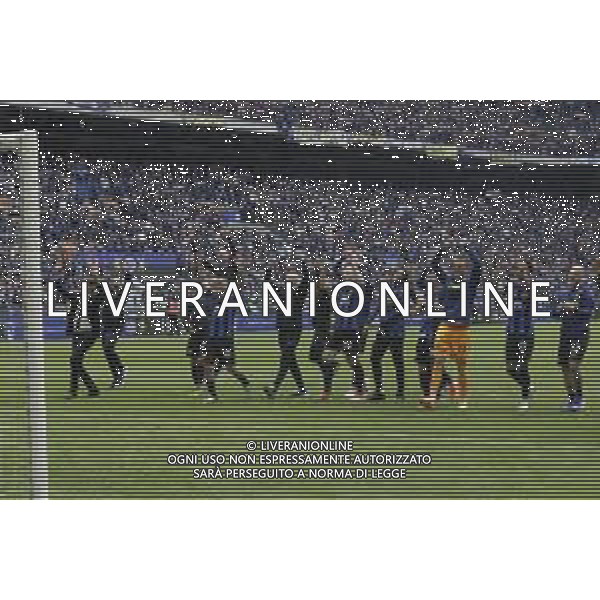 FESTEGGIAMENTI INTER A FINE GARA PER LA VITTORIA DEL 20mo SCUDETTO, STADIO MEAZZA SAN SIRO MILANO -INTER vs TORINO 34a Giornata Campionato calcio Serie A Tim 28.04.2024 ©PAOLO GIAMPIETRI / AGENZIA ALDO LIVERANI SAS