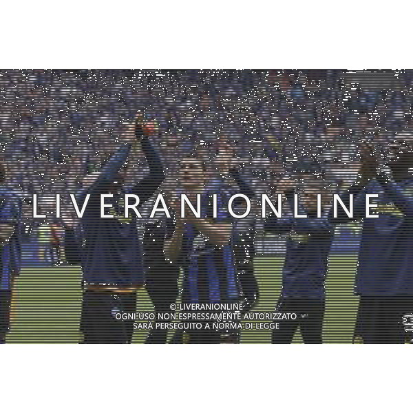 FESTEGGIAMENTI INTER A FINE GARA PER LA VITTORIA DEL 20mo SCUDETTO, STADIO MEAZZA SAN SIRO MILANO -INTER vs TORINO 34a Giornata Campionato calcio Serie A Tim 28.04.2024 ©PAOLO GIAMPIETRI / AGENZIA ALDO LIVERANI SAS