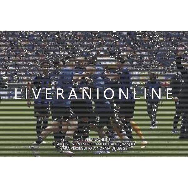 FESTEGGIAMENTI INTER A FINE GARA PER LA VITTORIA DEL 20mo SCUDETTO, STADIO MEAZZA SAN SIRO MILANO -INTER vs TORINO 34a Giornata Campionato calcio Serie A Tim 28.04.2024 ©PAOLO GIAMPIETRI / AGENZIA ALDO LIVERANI SAS