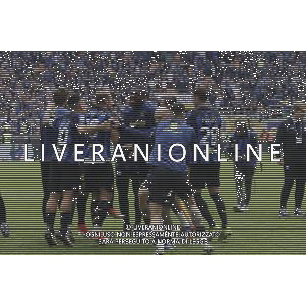 FESTEGGIAMENTI INTER A FINE GARA PER LA VITTORIA DEL 20mo SCUDETTO, STADIO MEAZZA SAN SIRO MILANO -INTER vs TORINO 34a Giornata Campionato calcio Serie A Tim 28.04.2024 ©PAOLO GIAMPIETRI / AGENZIA ALDO LIVERANI SAS