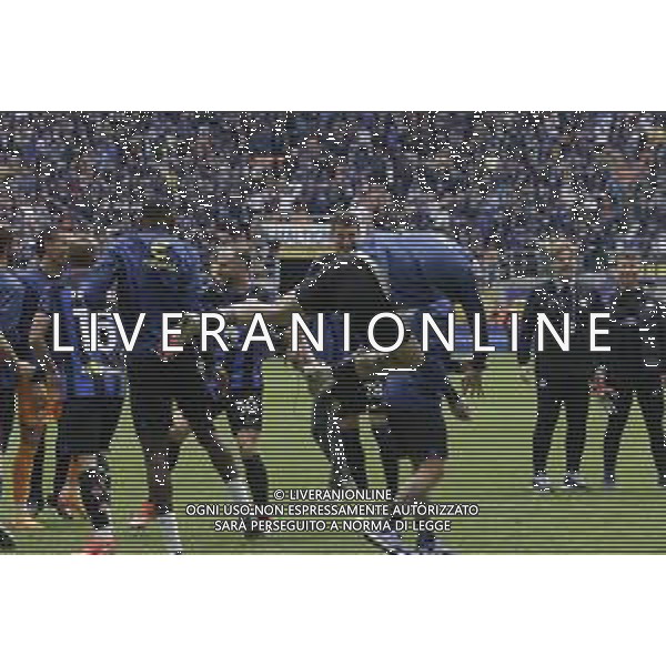 FESTEGGIAMENTI INTER A FINE GARA PER LA VITTORIA DEL 20mo SCUDETTO, STADIO MEAZZA SAN SIRO MILANO -INTER vs TORINO 34a Giornata Campionato calcio Serie A Tim 28.04.2024 ©PAOLO GIAMPIETRI / AGENZIA ALDO LIVERANI SAS