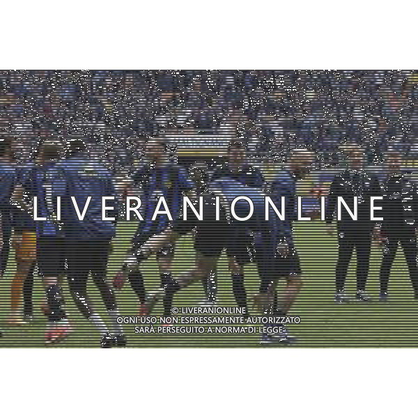 FESTEGGIAMENTI INTER A FINE GARA PER LA VITTORIA DEL 20mo SCUDETTO, STADIO MEAZZA SAN SIRO MILANO -INTER vs TORINO 34a Giornata Campionato calcio Serie A Tim 28.04.2024 ©PAOLO GIAMPIETRI / AGENZIA ALDO LIVERANI SAS