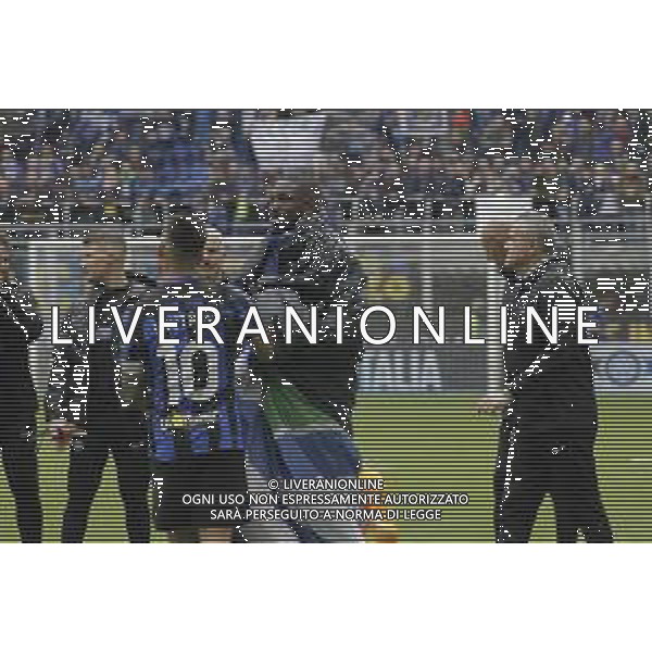 Marcus Thuram e Lautaro Martinez - FESTEGGIAMENTI INTER A FINE GARA PER LA VITTORIA DEL 20mo SCUDETTO, STADIO MEAZZA SAN SIRO MILANO -INTER vs TORINO 34a Giornata Campionato calcio Serie A Tim 28.04.2024 ©PAOLO GIAMPIETRI / AGENZIA ALDO LIVERANI SAS