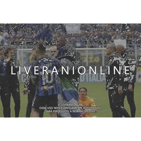 Marcus Thuram e Lautaro Martinez - FESTEGGIAMENTI INTER A FINE GARA PER LA VITTORIA DEL 20mo SCUDETTO, STADIO MEAZZA SAN SIRO MILANO -INTER vs TORINO 34a Giornata Campionato calcio Serie A Tim 28.04.2024 ©PAOLO GIAMPIETRI / AGENZIA ALDO LIVERANI SAS