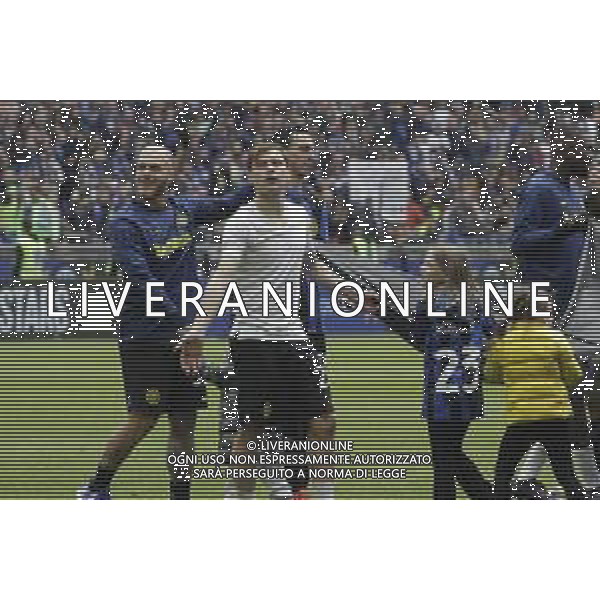 Nicolo\' Barella e Federico Dimarco - FESTEGGIAMENTI INTER A FINE GARA PER LA VITTORIA DEL 20mo SCUDETTO, STADIO MEAZZA SAN SIRO MILANO -INTER vs TORINO 34a Giornata Campionato calcio Serie A Tim 28.04.2024 ©PAOLO GIAMPIETRI / AGENZIA ALDO LIVERANI SAS