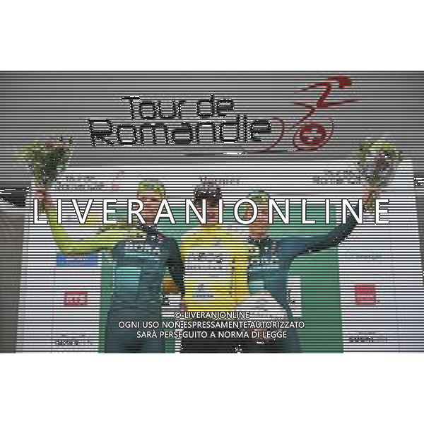 28-04-2024 Tour De Romandie; Tappa 05 Vernier - Vernier; 2024, Ineos Grenadiers; 2024, Bora - Hansgrohe; Rodriguez Cano, Carlos; Vlasov, Aleksandr; Lipowitz, Florian; Vernier; ©SIROTTI/AGENZIA ALDO LIVERANI SAS