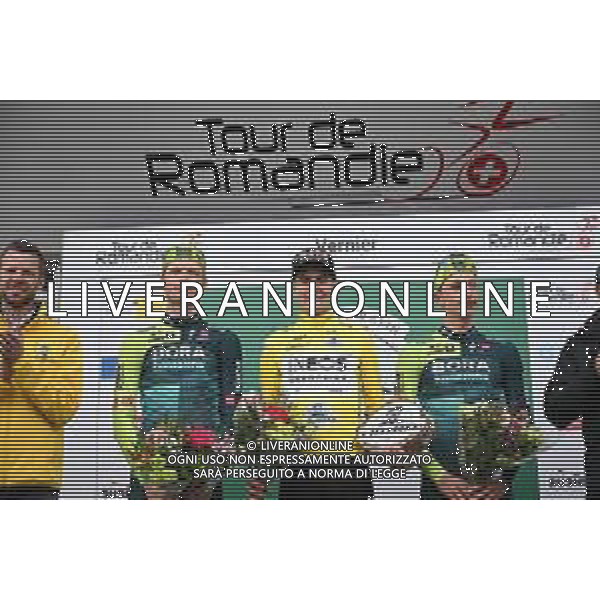 28-04-2024 Tour De Romandie; Tappa 05 Vernier - Vernier; 2024, Ineos Grenadiers; 2024, Bora - Hansgrohe; Rodriguez Cano, Carlos; Vlasov, Aleksandr; Lipowitz, Florian; Vernier; ©SIROTTI/AGENZIA ALDO LIVERANI SAS
