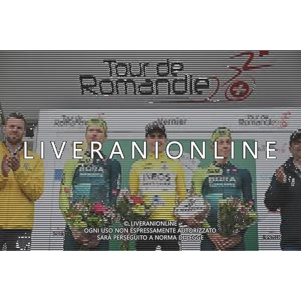 28-04-2024 Tour De Romandie; Tappa 05 Vernier - Vernier; 2024, Ineos Grenadiers; 2024, Bora - Hansgrohe; Rodriguez Cano, Carlos; Vlasov, Aleksandr; Lipowitz, Florian; Vernier; ©SIROTTI/AGENZIA ALDO LIVERANI SAS