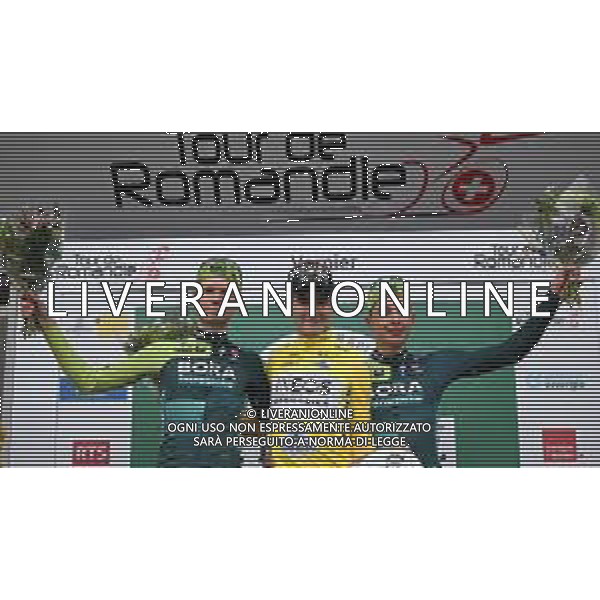 28-04-2024 Tour De Romandie; Tappa 05 Vernier - Vernier; 2024, Ineos Grenadiers; 2024, Bora - Hansgrohe; Rodriguez Cano, Carlos; Vlasov, Aleksandr; Lipowitz, Florian; Vernier; ©SIROTTI/AGENZIA ALDO LIVERANI SAS