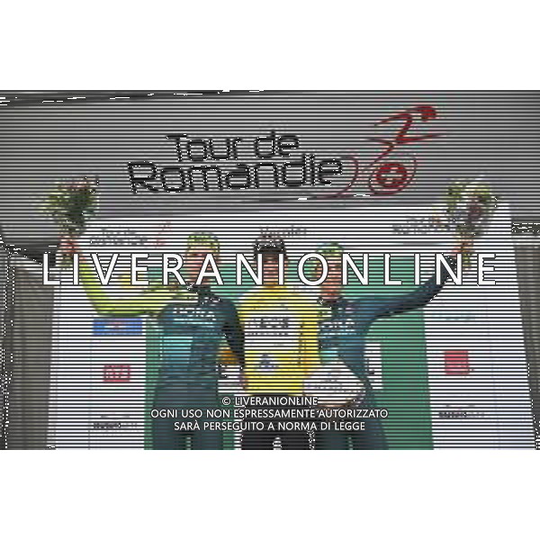 28-04-2024 Tour De Romandie; Tappa 05 Vernier - Vernier; 2024, Ineos Grenadiers; 2024, Bora - Hansgrohe; Rodriguez Cano, Carlos; Vlasov, Aleksandr; Lipowitz, Florian; Vernier; ©SIROTTI/AGENZIA ALDO LIVERANI SAS