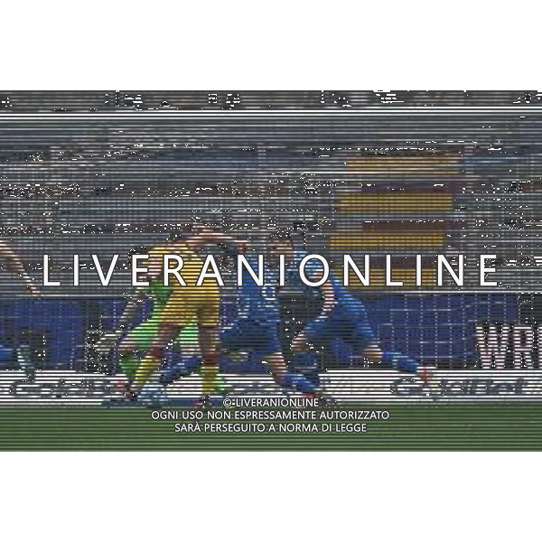 TVRG Como vs Cittadella nella foto Filippo Pittarello (Cittadella) segna il gol dell\'1 a 0 Como 01-05-2024 Stadio Giuseppe Sinigaglia Campionato Serie BKT - 36a giornata foto Roberto Garavaglia/Agenzia Aldo Liverani sas