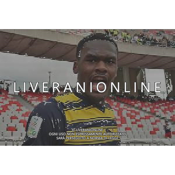 TVEM Ange-Yoan Bonny of Parma Calcio celebrates after scoring a goal during the Italian Serie B match SSC Bari vs Parma on May 01, 2024 at the San Nicola stadium in Bari, Italy. Photo by Emmanuele Mastrodonato/agenzia Aldo Liverani sas/ AGENZIA ALDO LIVERANI SAS