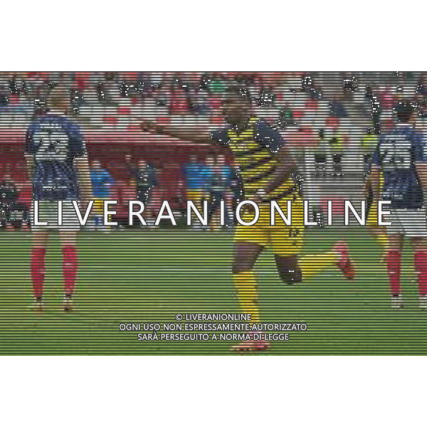 TVEM Ange-Yoan Bonny of Parma Calcio celebrates after scoring a goal during the Italian Serie B match SSC Bari vs Parma on May 01, 2024 at the San Nicola stadium in Bari, Italy. Photo by Emmanuele Mastrodonato/agenzia Aldo Liverani sas/ AGENZIA ALDO LIVERANI SAS