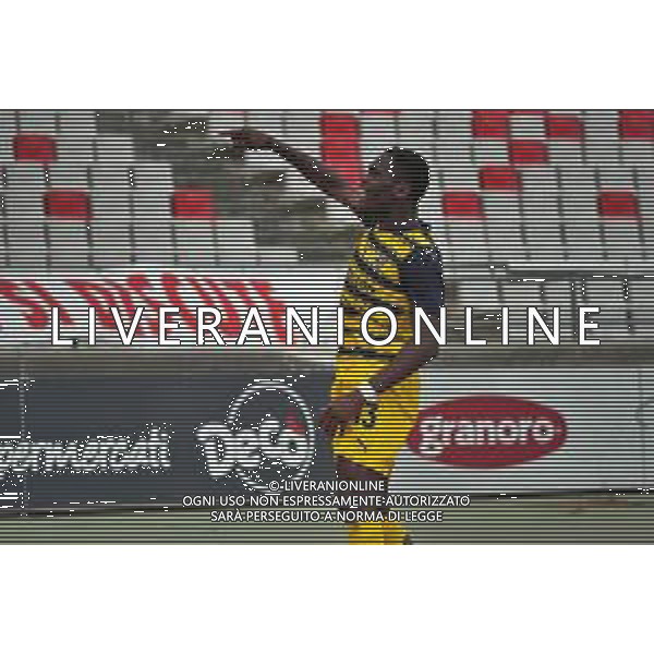 TVEM Ange-Yoan Bonny of Parma Calcio celebrates after scoring a goal during the Italian Serie B match SSC Bari vs Parma on May 01, 2024 at the San Nicola stadium in Bari, Italy. Photo by Emmanuele Mastrodonato/agenzia Aldo Liverani sas/ AGENZIA ALDO LIVERANI SAS