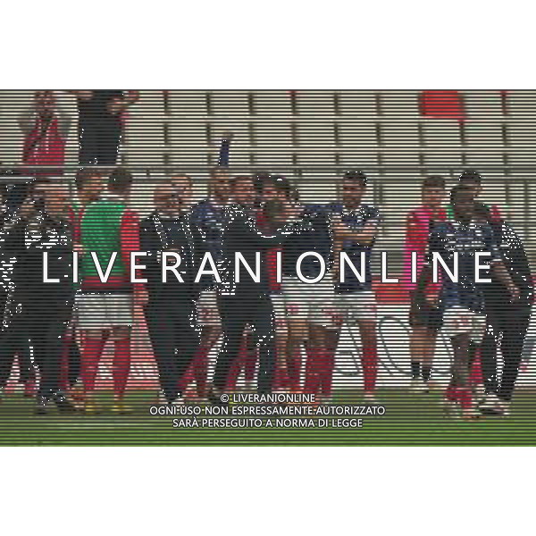TVEM Valerio Di Cesare of SSC Bari celebrates after scoring a goal with teammates during the Italian Serie B match SSC Bari vs Parma on May 01, 2024 at the San Nicola stadium in Bari, Italy. Photo by Emmanuele Mastrodonato/agenzia Aldo Liverani sas/ AGENZIA ALDO LIVERANI SAS