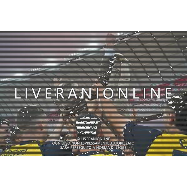 Players of Parma Calcio and Parma Calcio president Kyle Krause celebrates the victory during the Italian Serie B match SSC Bari vs Parma on May 01, 2024 at the San Nicola stadium in Bari, Italy. Photo by Emmanuele Mastrodonato/agenzia Aldo Liverani sas/ AGENZIA ALDO LIVERANI SAS