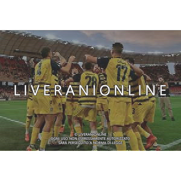TVEM The Parma Calcio players are celebrating their mathematical promotion to Serie A at the end of the Serie B match on the SSC Bari field in Bari, Italy, on May 1, 2024. Photo by Emmanuele Mastrodonato/agenzia Aldo Liverani sas / AGENZIA ALDO LIVERANI SAS