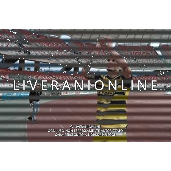 TVEM Valentin Mihaila of Parma Calcio are celebrating their mathematical promotion to Serie A at the end of the Serie B match on the SSC Bari field in Bari, Italy, on May 1, 2024. Photo by Emmanuele Mastrodonato/agenzia Aldo Liverani sas / AGENZIA ALDO LIVERANI SAS