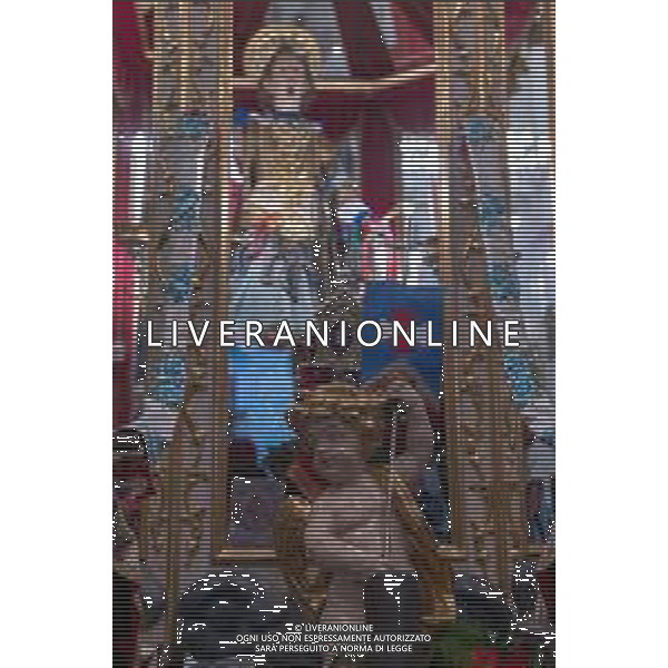 1-5-2024. 368° festa Sant\'Efisio Martire, Cagliari. Efisio viene venerato a Cagliari, nella chiesa stampacina a lui intitolata, e in particolare a Pula, nella chiesetta romanica costruita sulla spiaggia di Nora dove, secondo la tradizione, il santo subì il martirio per decapitazione. Festeggiamenti in onore di sant\'Efisio si tengono principalmente due volte all\'anno: il 15 gennaio, giorno in cui la Chiesa cattolica ne ha fissato sul calendario la Memoria Liturgica, ed il 1º maggio, la festa grande, quando la statua del santo viene portata in processione fino a Nora per sciogliere un voto fattogli dalla municipalità nel 1656 affinché liberasse Cagliari dalla peste. Foto Salvatore Moi/Agenzia Aldo Liverani s.as. ©MOI SALVATORE / AGENZIA ALDO LIVERANI SAS