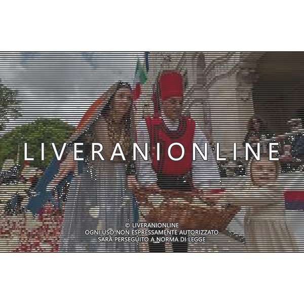 1-5-2024. 368° festa Sant\'Efisio Martire, Cagliari. Efisio viene venerato a Cagliari, nella chiesa stampacina a lui intitolata, e in particolare a Pula, nella chiesetta romanica costruita sulla spiaggia di Nora dove, secondo la tradizione, il santo subì il martirio per decapitazione. Festeggiamenti in onore di sant\'Efisio si tengono principalmente due volte all\'anno: il 15 gennaio, giorno in cui la Chiesa cattolica ne ha fissato sul calendario la Memoria Liturgica, ed il 1º maggio, la festa grande, quando la statua del santo viene portata in processione fino a Nora per sciogliere un voto fattogli dalla municipalità nel 1656 affinché liberasse Cagliari dalla peste. Foto Salvatore Moi/Agenzia Aldo Liverani s.as. ©MOI SALVATORE / AGENZIA ALDO LIVERANI SAS