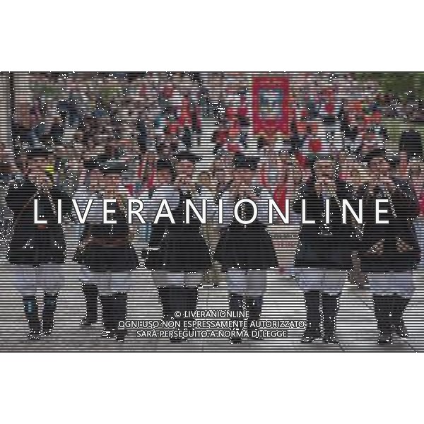 1-5-2024. 368° festa Sant\'Efisio Martire, Cagliari. Efisio viene venerato a Cagliari, nella chiesa stampacina a lui intitolata, e in particolare a Pula, nella chiesetta romanica costruita sulla spiaggia di Nora dove, secondo la tradizione, il santo subì il martirio per decapitazione. Festeggiamenti in onore di sant\'Efisio si tengono principalmente due volte all\'anno: il 15 gennaio, giorno in cui la Chiesa cattolica ne ha fissato sul calendario la Memoria Liturgica, ed il 1º maggio, la festa grande, quando la statua del santo viene portata in processione fino a Nora per sciogliere un voto fattogli dalla municipalità nel 1656 affinché liberasse Cagliari dalla peste. Foto Salvatore Moi/Agenzia Aldo Liverani s.as. ©MOI SALVATORE / AGENZIA ALDO LIVERANI SAS