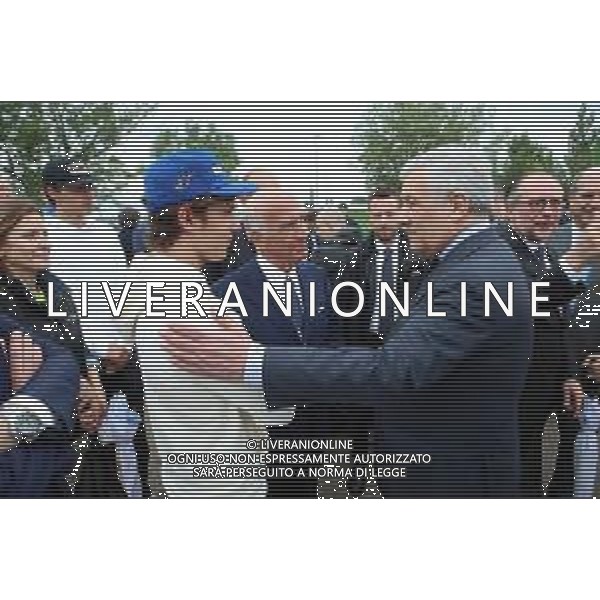 IMOLA 01 05 2024 COMMEORAZIONE 30∞ANNIVERSARIO DALLA MORTE DI AYRTON SENNA NELLA FOTO DA DESTRA ANDREA KIMI ANTONELLI PILOTA FORMULA 1,ANGELO STICCHI DAMIANI PRESIDENTE ACI E MINISTRO DEGLI ESTERI ANTONIO TAJANI ©SANNA / AGENZIA ALDO LIVERANI SAS
