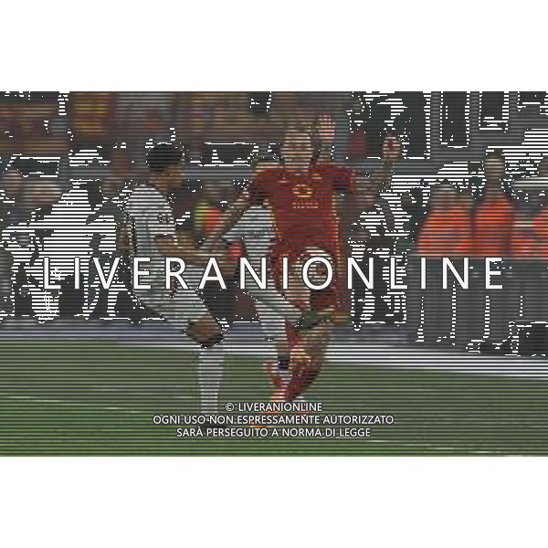 Roma vs Bayer Leverkusen - Europa League Semifinale - Gara di andata - Stadio Olimpico - Roma 02-05-2024 nella foto Adli e Karsdorp ©Federico Gaetano / AGENZIA ALDO LIVERANI SAS