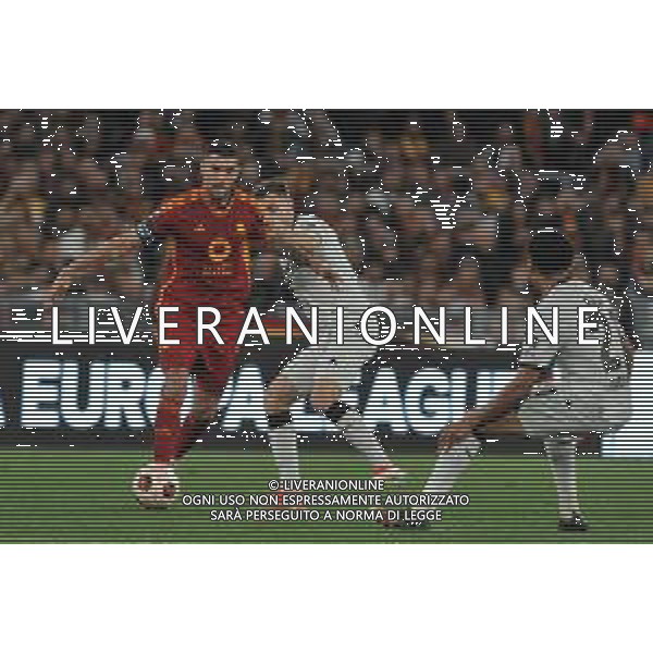 Roma vs Bayer Leverkusen - Europa League Semifinale - Gara di andata - Stadio Olimpico - Roma 02-05-2024 nella foto Pellegrini e Stanisic ©Federico Gaetano / AGENZIA ALDO LIVERANI SAS