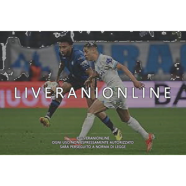 TVRG Olympique Marsiglia vs Atalanta nella foto Ederson Jose\' dos Santos (Atalanta) e Amine Harit (Olympique Marsiglia) Marsiglia (FRA) 02-05-2024 Stadio Velodrome UEFA Europa League - semifinale gara di andata foto Roberto Garavaglia/Agenzia Aldo Liverani sas