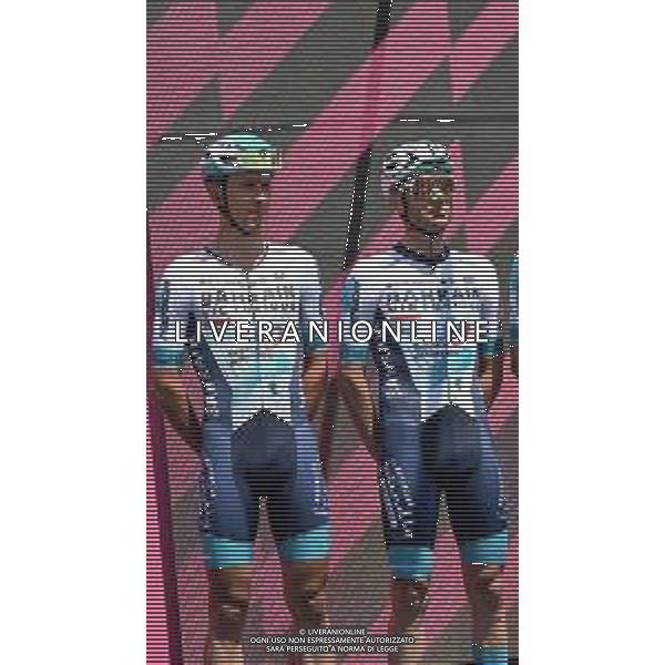 04-05-2024 Giro D\'italia; Tappa 01 Venaria Reale - Torino; 2024, Bahrain Victorious; Caruso, Damiano; Tiberi, Antonio; Venaria Reale; ©SIROTTI /AGENZIA ALDO LIVERANI SAS