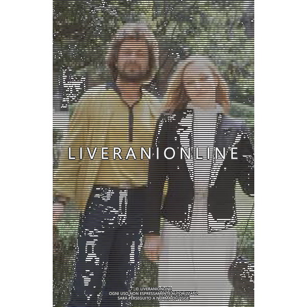 DIAP-RETROSPETTIVA ELEONORA GIORGI ATTRICE NELLA FOTO ELEONORA GIORGI CON BEPPE GRILLO NELL\'ANNO 1982 A ROMA AG ALDO LIVERANI SAS 