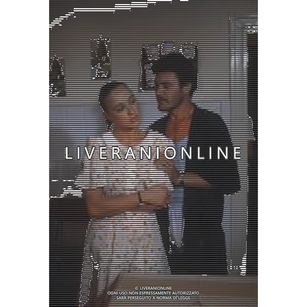 DIAP-RETROSPETTIVA ELEONORA GIORGI ATTRICE NELLA FOTO ELEONORA GIORGI CON BRUNO ZANIN A ROMA NELL\'ANNO 1986 SUL SET DEL FILM“ATTO D\'AMORE“ FOTO EDGARDO DELLA SCORCIOSA-AG ALDO LIVERANI SAS  