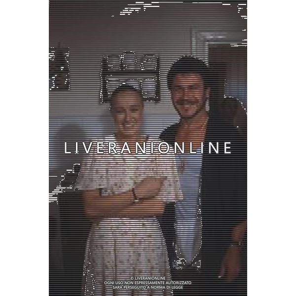 DIAP-RETROSPETTIVA ELEONORA GIORGI ATTRICE NELLA FOTO ELEONORA GIORGI CON BRUNO ZANIN A ROMA NELL\'ANNO 1986 SUL SET DEL FILM“ATTO D\'AMORE“ FOTO EDGARDO DELLA SCORCIOSA-AG ALDO LIVERANI SAS  