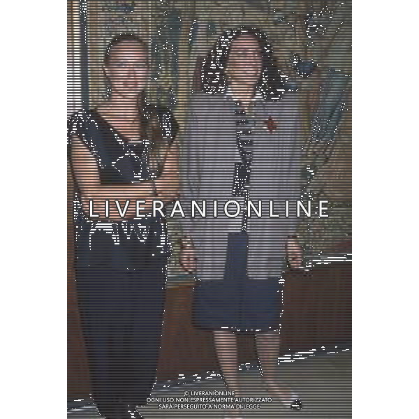 DIAP-RETROSPETTIVA ELEONORA GIORGI ATTRICE NELLA FOTO ELEONORA GIORGI CON MARISA BARENSON A ROMA NELL\'ANNO 1987 FOTO EDGARDO DELLA SCORCIOSA-AG ALDO LIVERANI SAS   