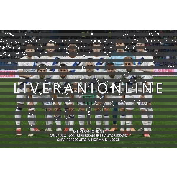Sassuolo vs Inter nella foto formazione Inter, in piedi da SX Carlos Augusto, Stefan de Vrij, Denzel Dumfries, Benjamin Pavard, Emil Audero e Alessandro Bastoni; in basso da SX Henrikh Mkhitaryan, Alexis Sanchez, Lautaro Martinez, Kristjan Asllani e Davide Frattesi Reggio Emilia 04-05-2024 Mapei Stadium - Stadio Città del Tricolore Campionato Serie A TIM - 35a giornata foto Roberto Garavaglia/Agenzia Aldo Liverani sas/ AGENZIA ALDO LIVERANI SAS