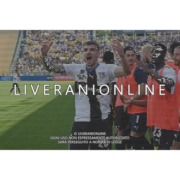 TVRG Parma vs Cremonese nella foto Valentin Mihaila (Parma) esulta dopo il gol dell\'1 a 1 Parma 05-05-2024 Stadio Ennio Tardini Campionato Serie BKT - 37a giornata foto Roberto Garavaglia/Agenzia Aldo Liverani sas