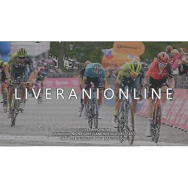 05-05-2024 Giro D\'italia; Tappa 02 San Francesco Al Campo - Oropa; 2024, Astana Qazaqstan; 2024, Bora - Hansgrohe; Fortunato, Lorenzo; Lipowitz, Florian; Oropa; ©SIROTTI / AGENZIA ALDO LIVERANI SAS