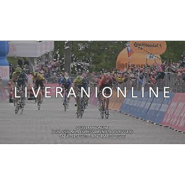 05-05-2024 Giro D\'italia; Tappa 02 San Francesco Al Campo - Oropa; 2024, Bora - Hansgrohe; 2024, Ineos Grenadiers; Martinez Poveda, Daniel Felipe; Geraint, Thomas; Lipowitz, Florian; Oropa; ©SIROTTI / AGENZIA ALDO LIVERANI SAS